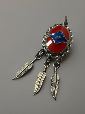 Vintage Native America 2” Dream Catcher Style Pendant Necklace